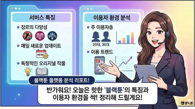 블랙툰 플랫폼 서비스 특징