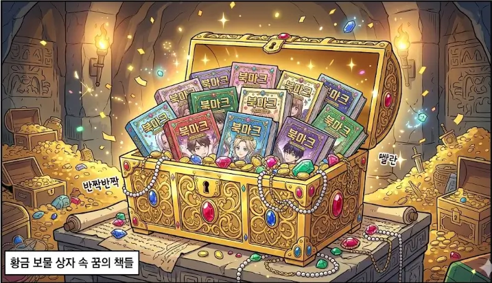 보물 가방 속에 담긴 만화책들