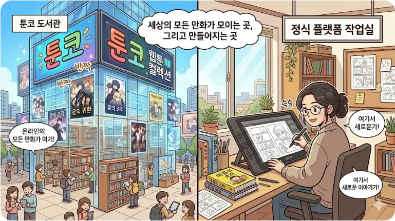만화 도서관과 작가님의 작업실