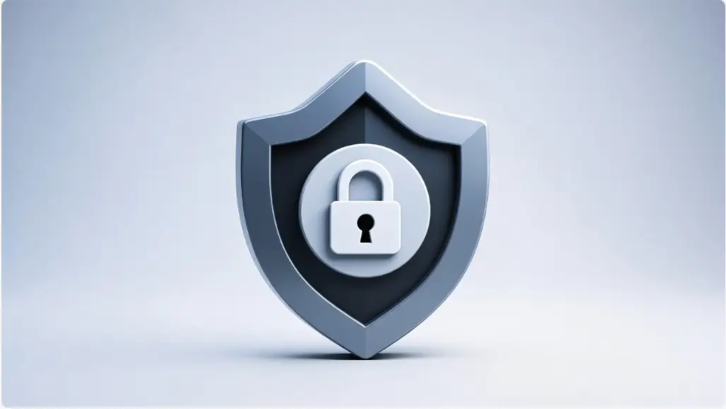 보안 방패와 자물쇠 아이콘