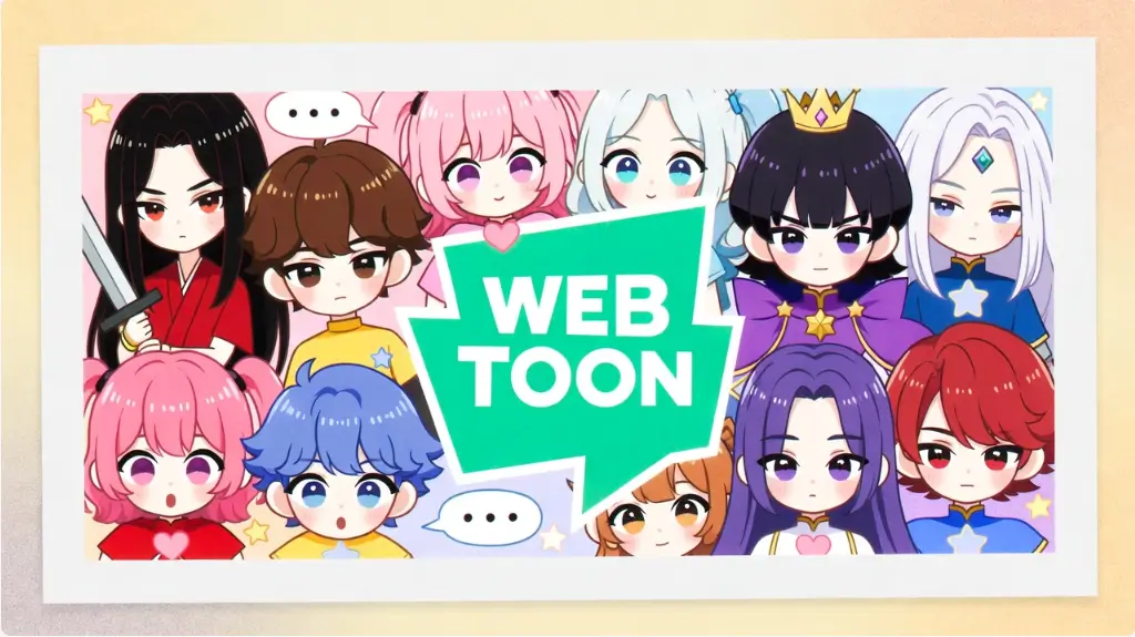 장르별 대표 캐릭터들이 모여 있는 화려한 포스터