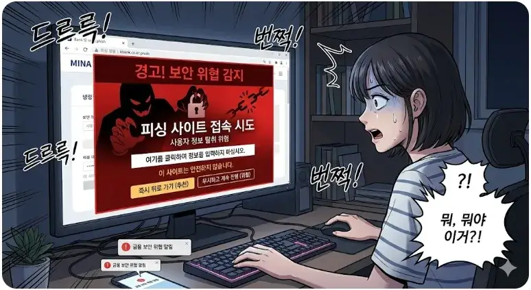 이미지6: 보안 위협 경고